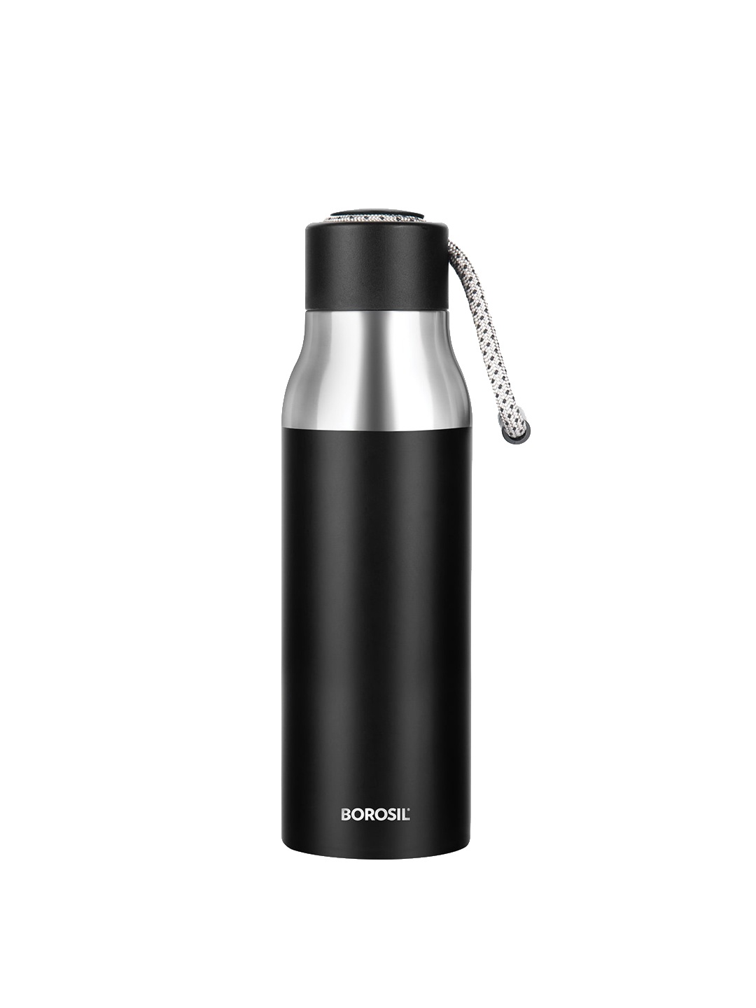 

BOROSIL Aquasoul Black Vacuum Insulated 12hrs Hot & Cold Flask Water Bottle 600ml Flask