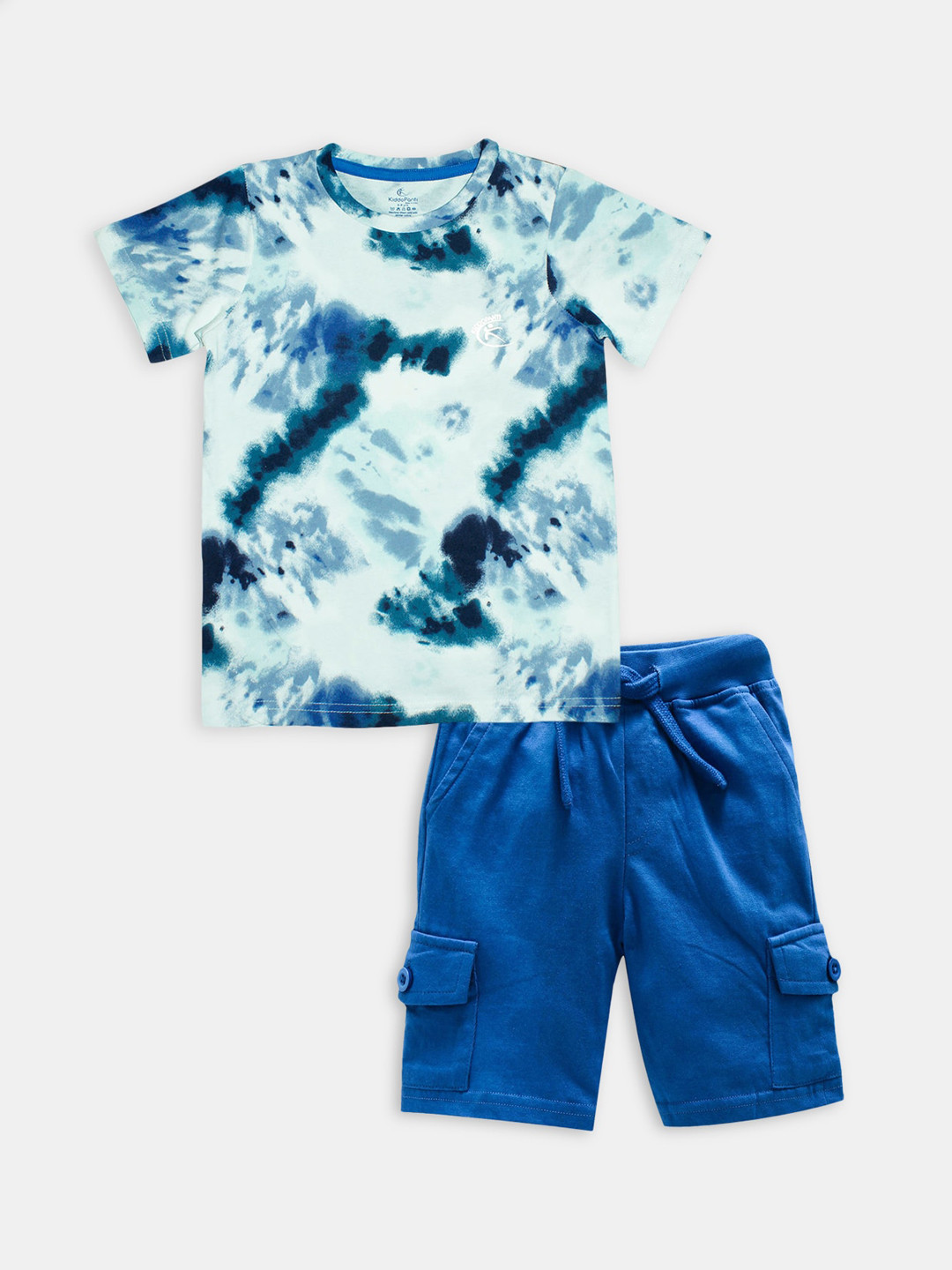 

Hopscotch Boys Blue Printed Clothing Set