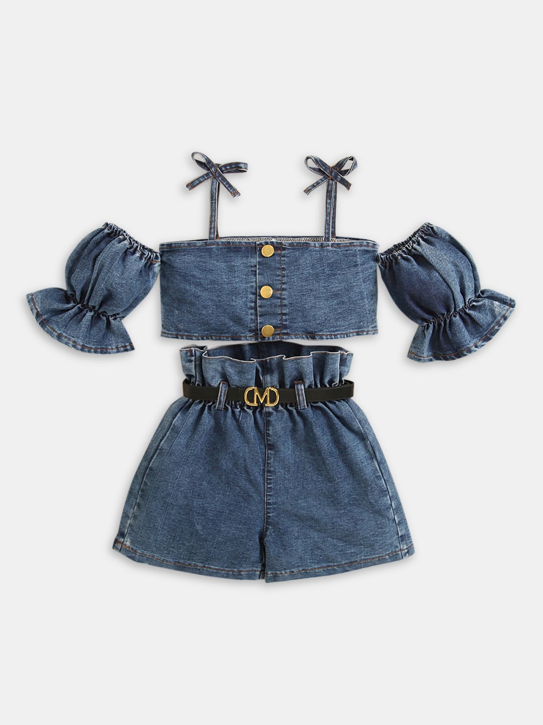 

Hopscotch Girls Blue Top with Shorts