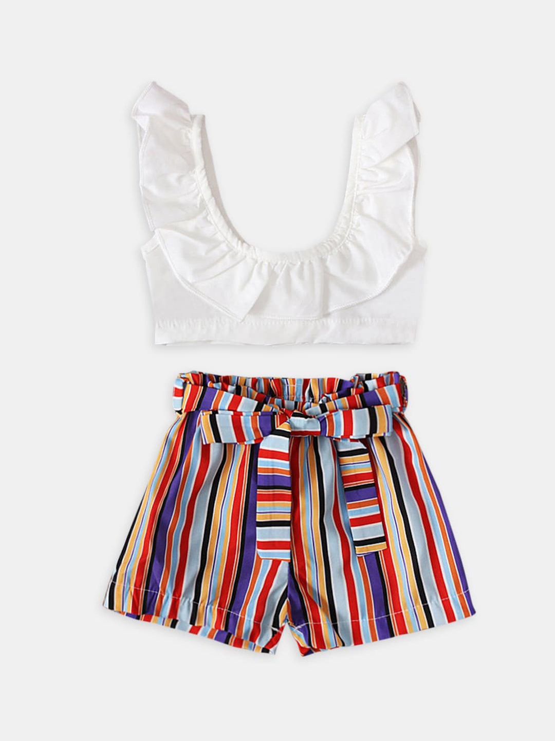 

Hopscotch Girls White & Red Top with Shorts