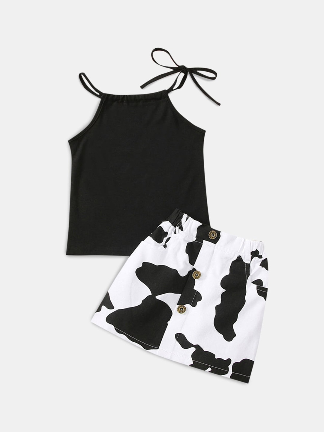 

Hopscotch Girls Black & White Top with Skirt