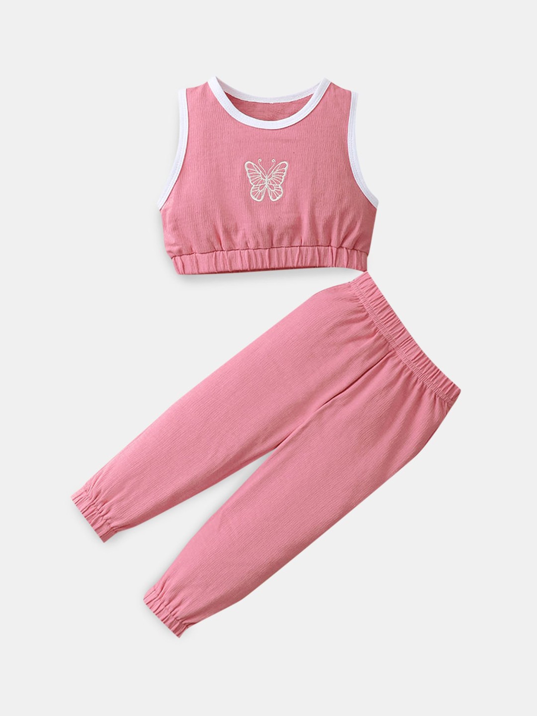 

Hopscotch Girls Red Printed Top with Trousers