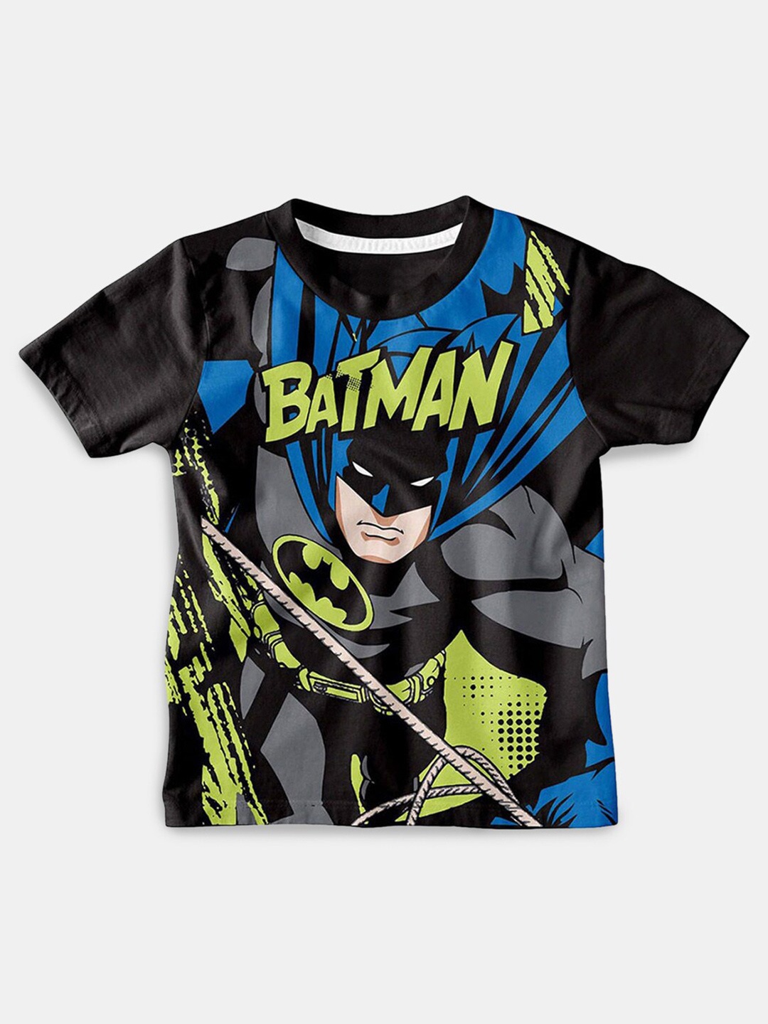 

Hopscotch Boys Black Batman Printed Cotton T-shirt