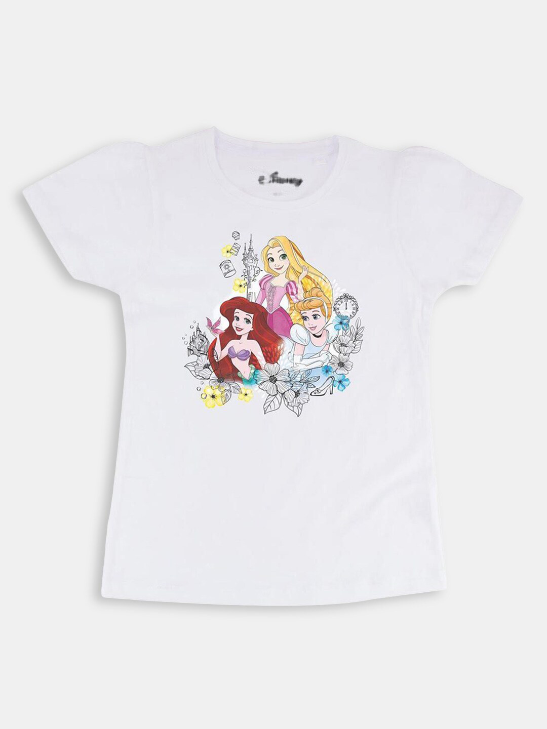 

Hopscotch Girls White Printed T-shirt