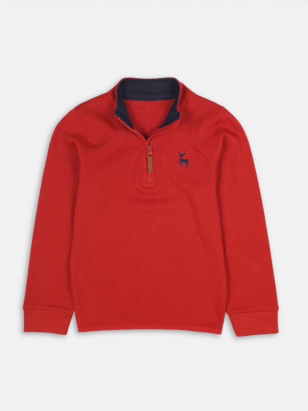 

Hopscotch Boys Orange Solid Monochrome Full Sleeves T-shirt