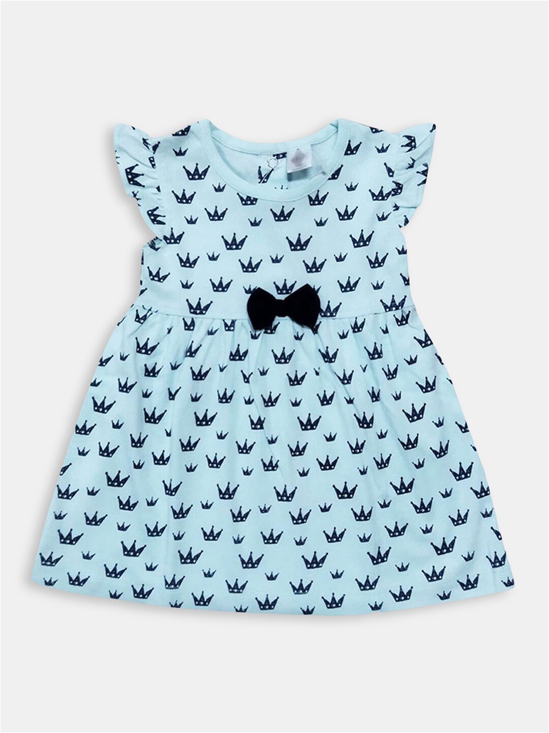 

Hopscotch Girls Blue & Navy Blue A-Line Dress