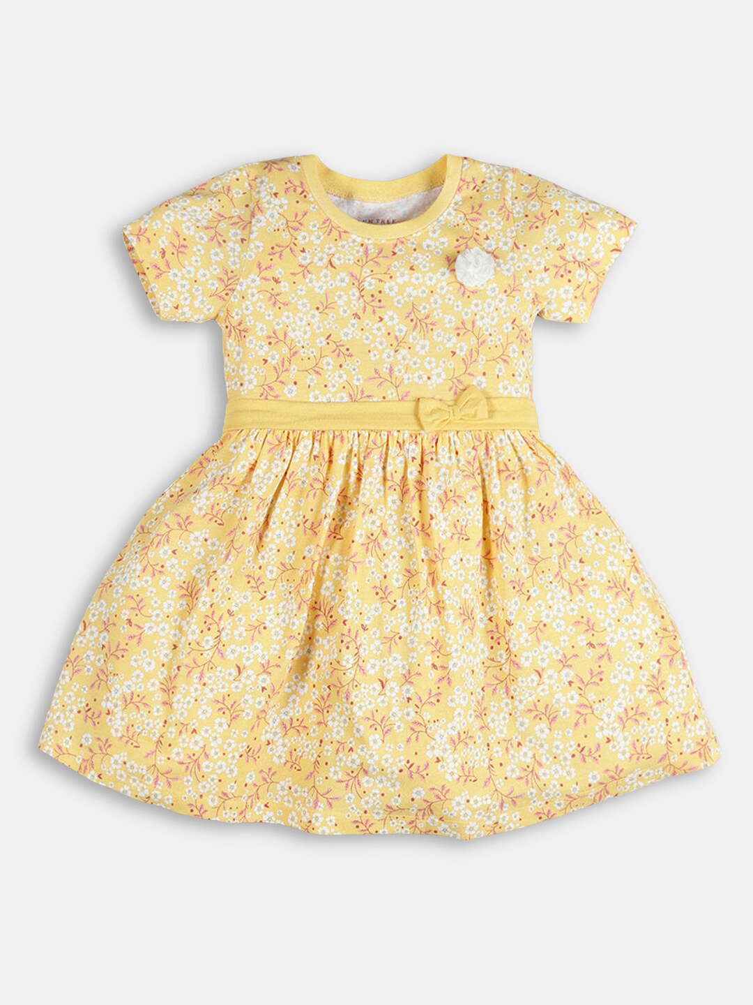 

Hopscotch Girl Yellow Floral Cotton Dress