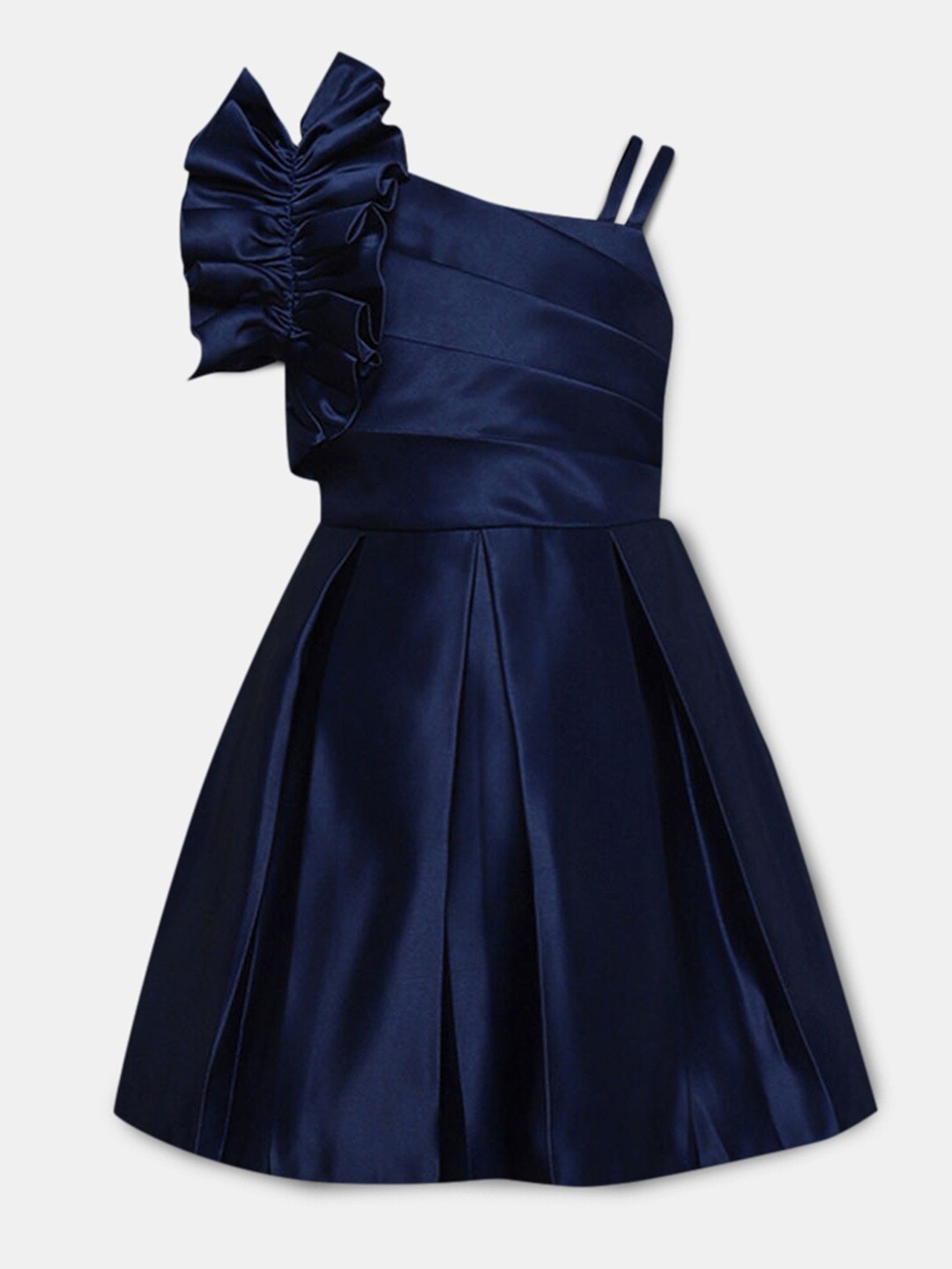 

Hopscotch Navy Blue Satin Dress