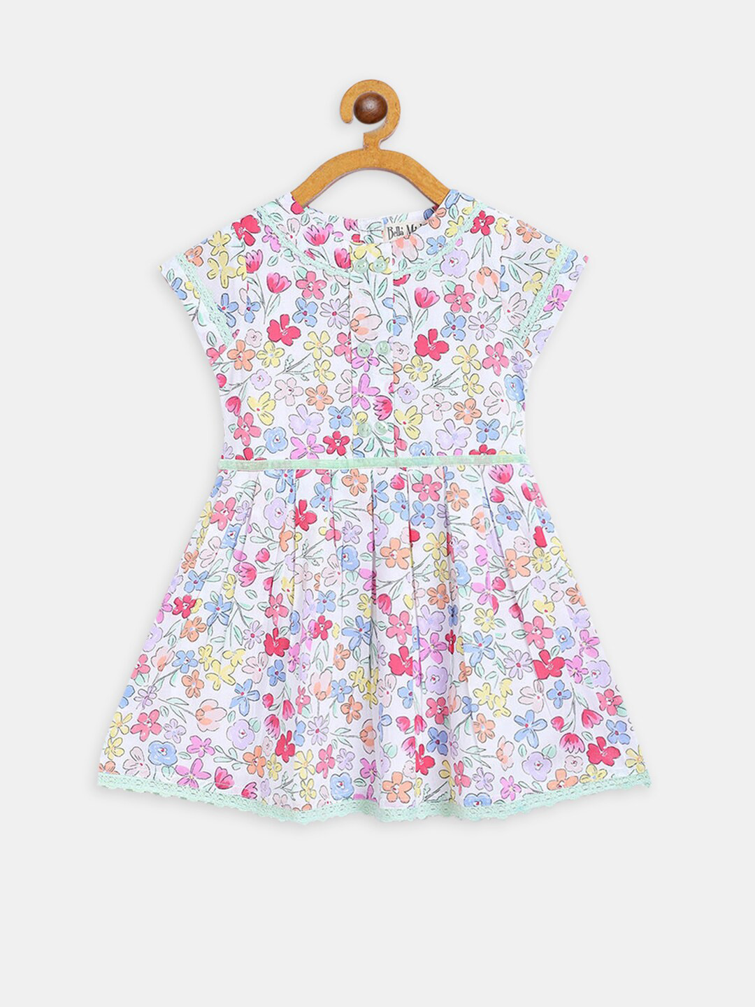 

Hopscotch Girls White Floral Cotton Dress