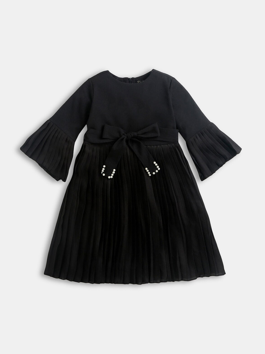 

Hopscotch Girls Black Solid Fit & Flare Dress