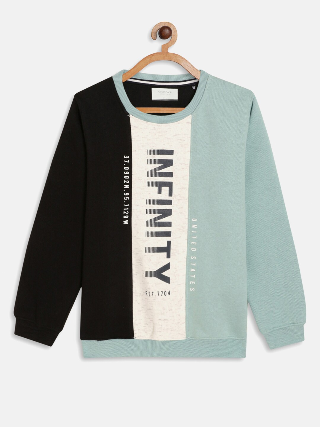 

Octave Boys Green Colourblocked Sweatshirt