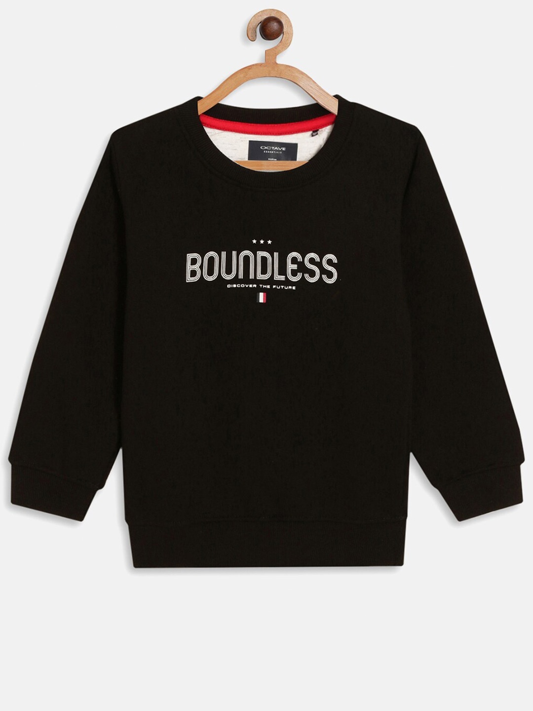 

Octave Boys Black Printed Fleece Sweatshirt