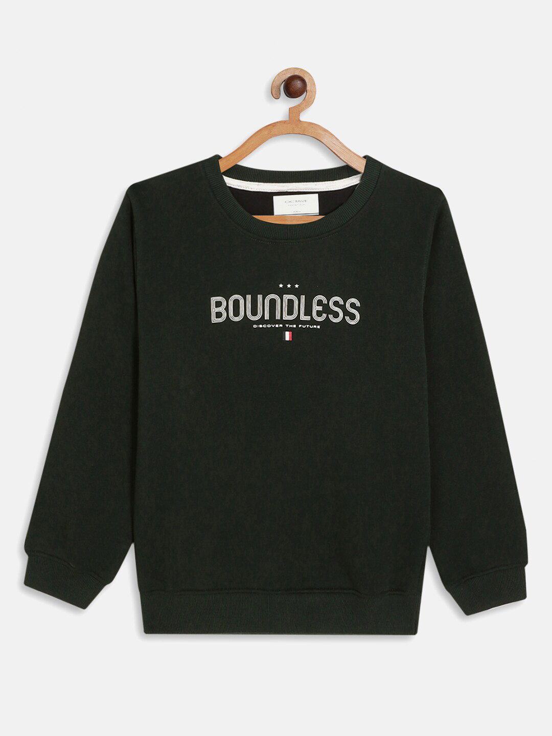 

Octave Boys Green Printed Round Neck Sweatshirt