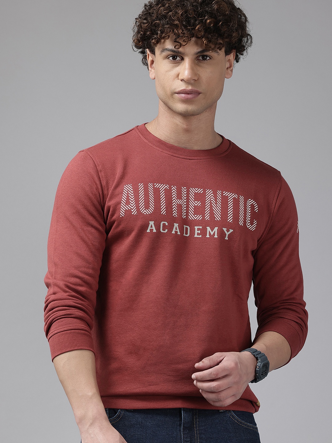 

Van Heusen Sport Printed Sweatshirt, Rust