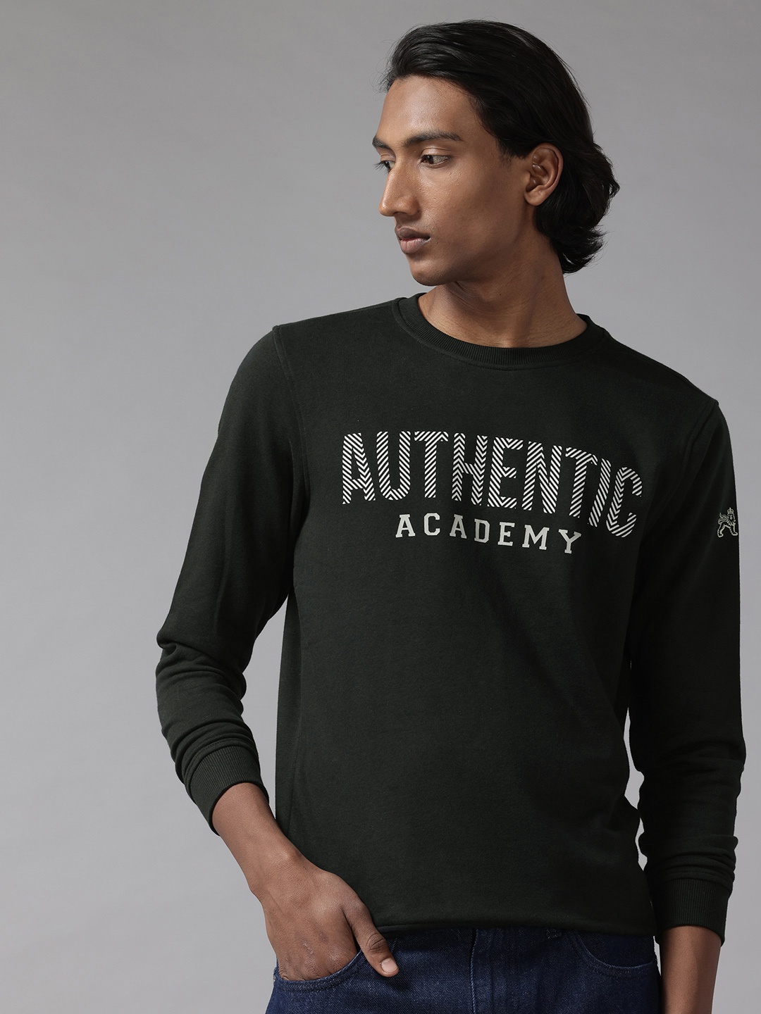 

Van Heusen Sport Typography Printed Sweatshirt, Green