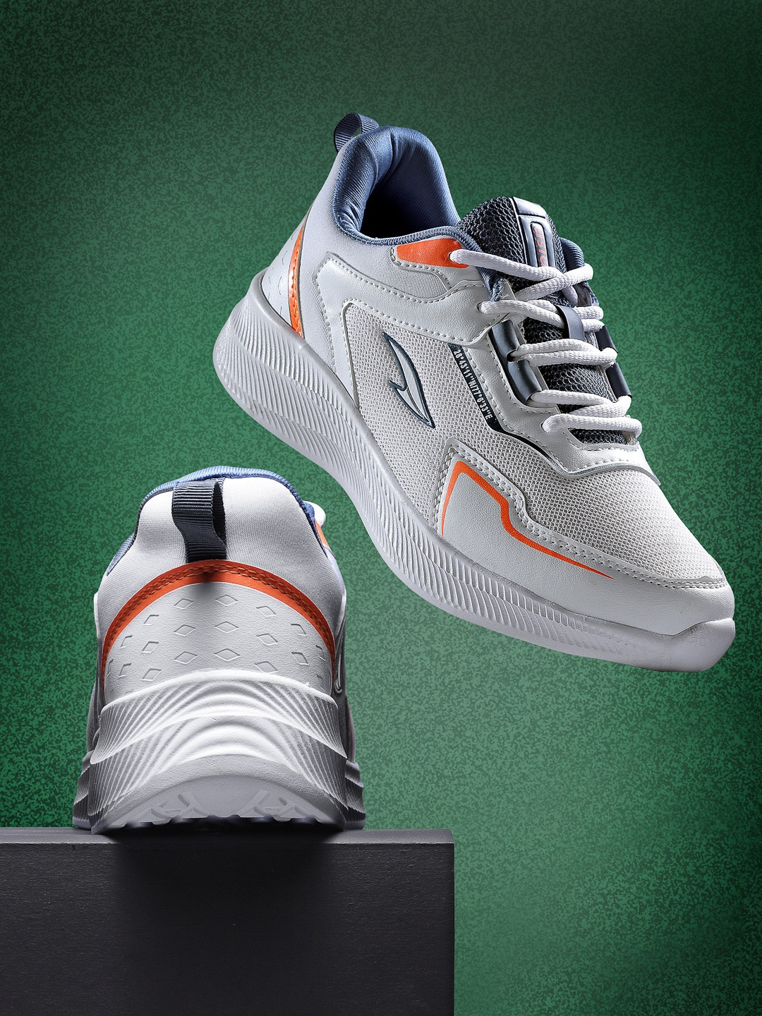 

ASIAN Men White Mesh Running Non-Marking Shoes