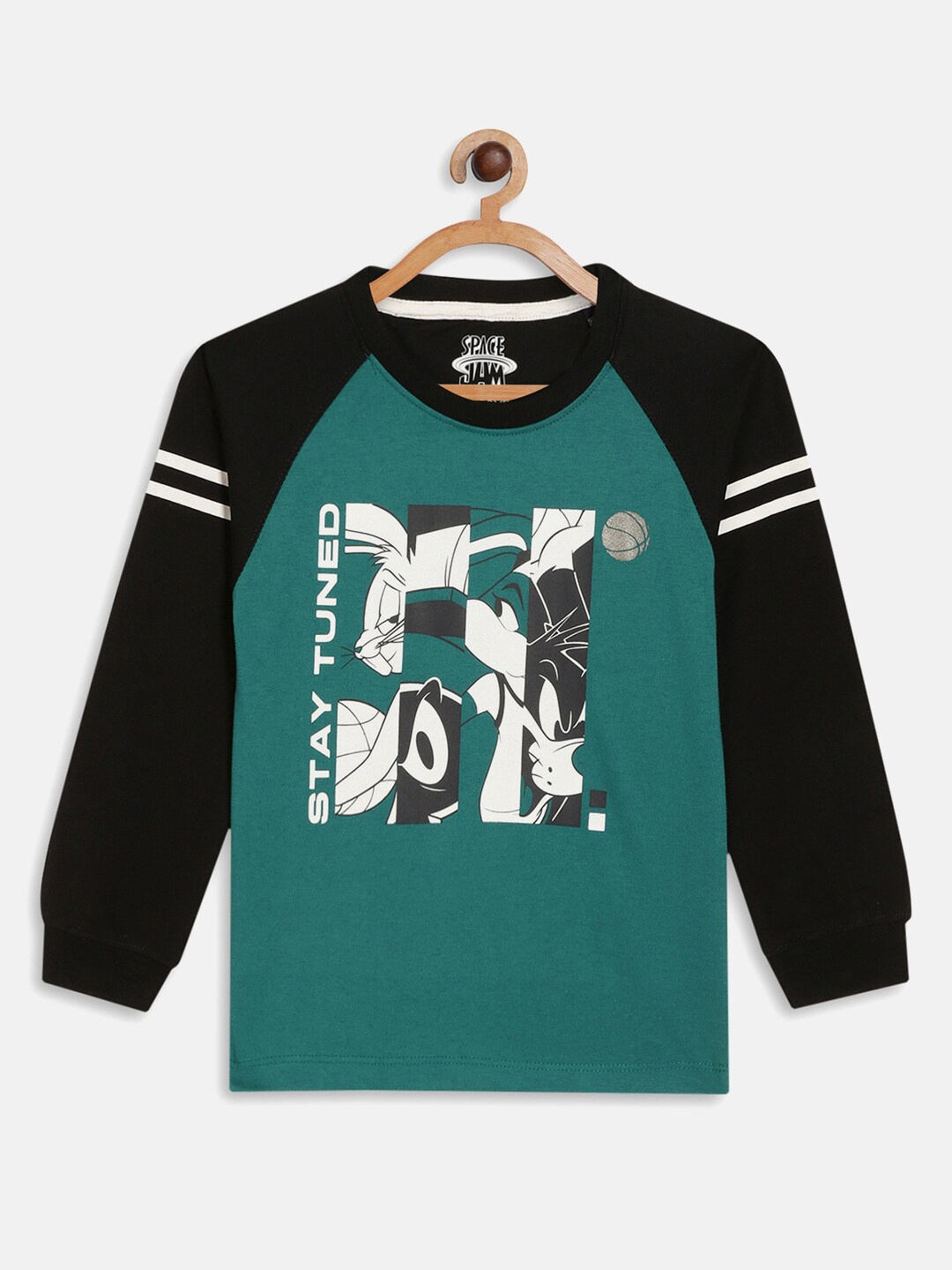 

Octave Boys Green Printed T-shirt