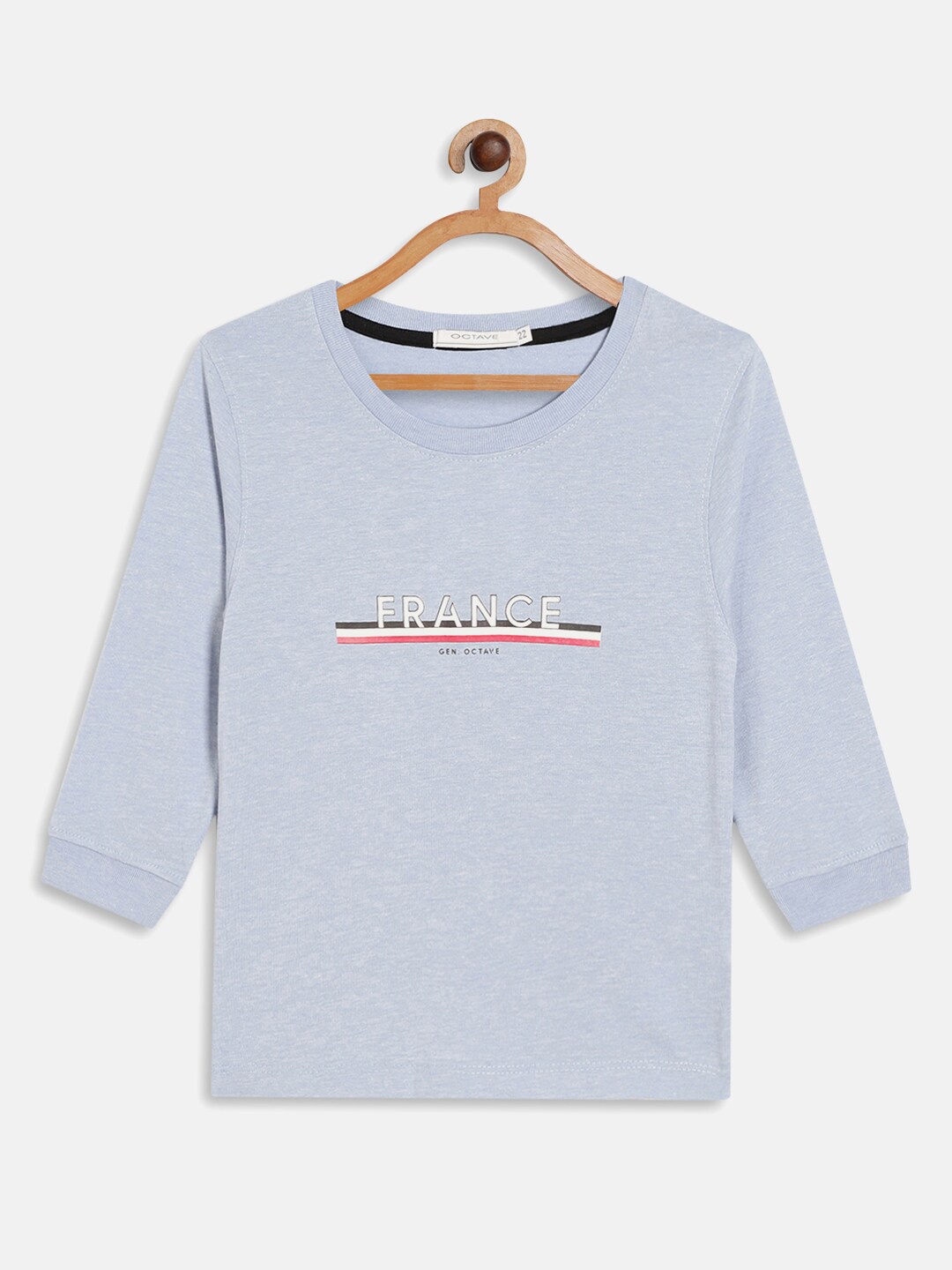

Octave Boys Blue Typography Printed T-shirt