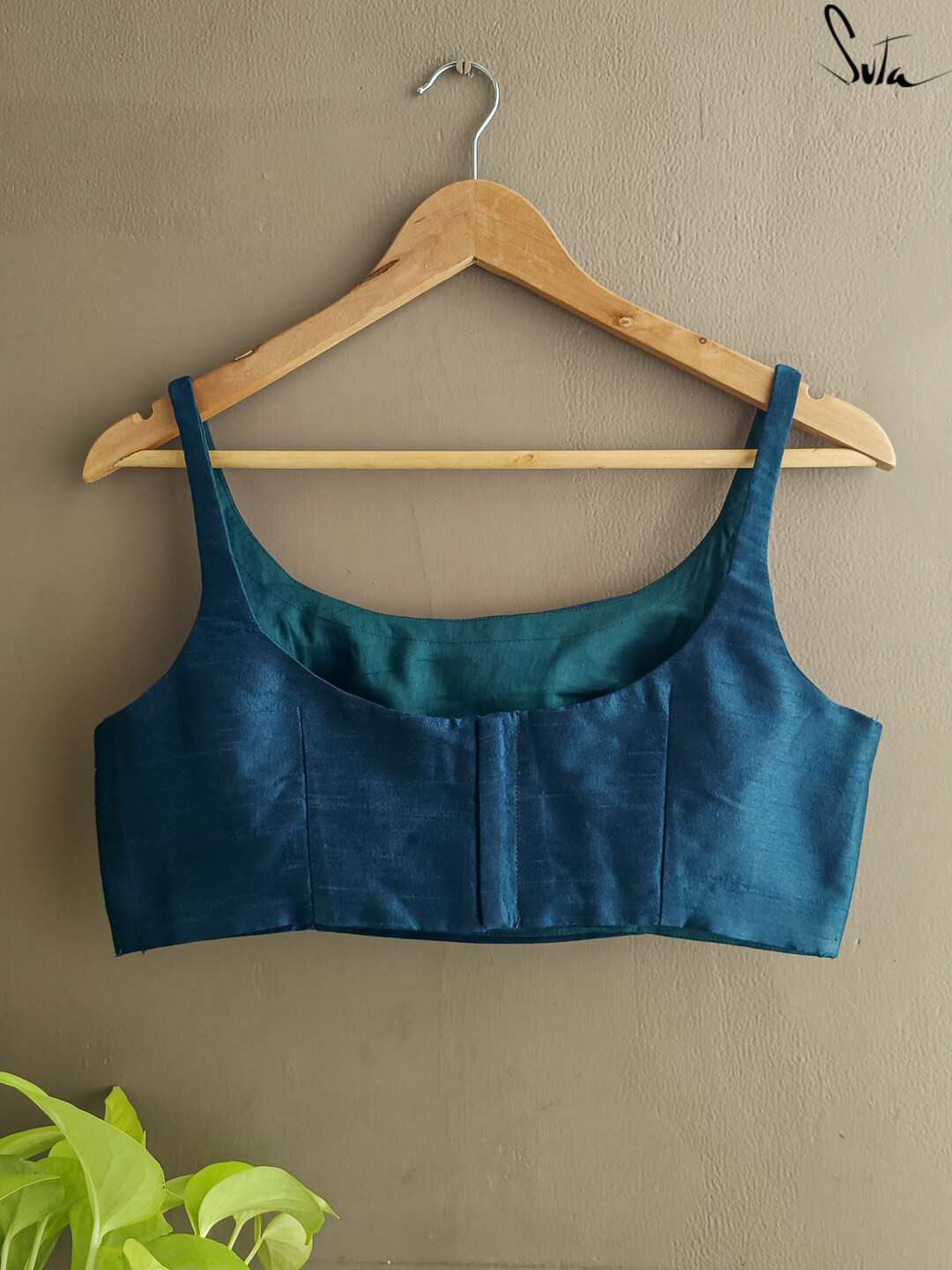 

Suta Blue Solid Saree Blouse