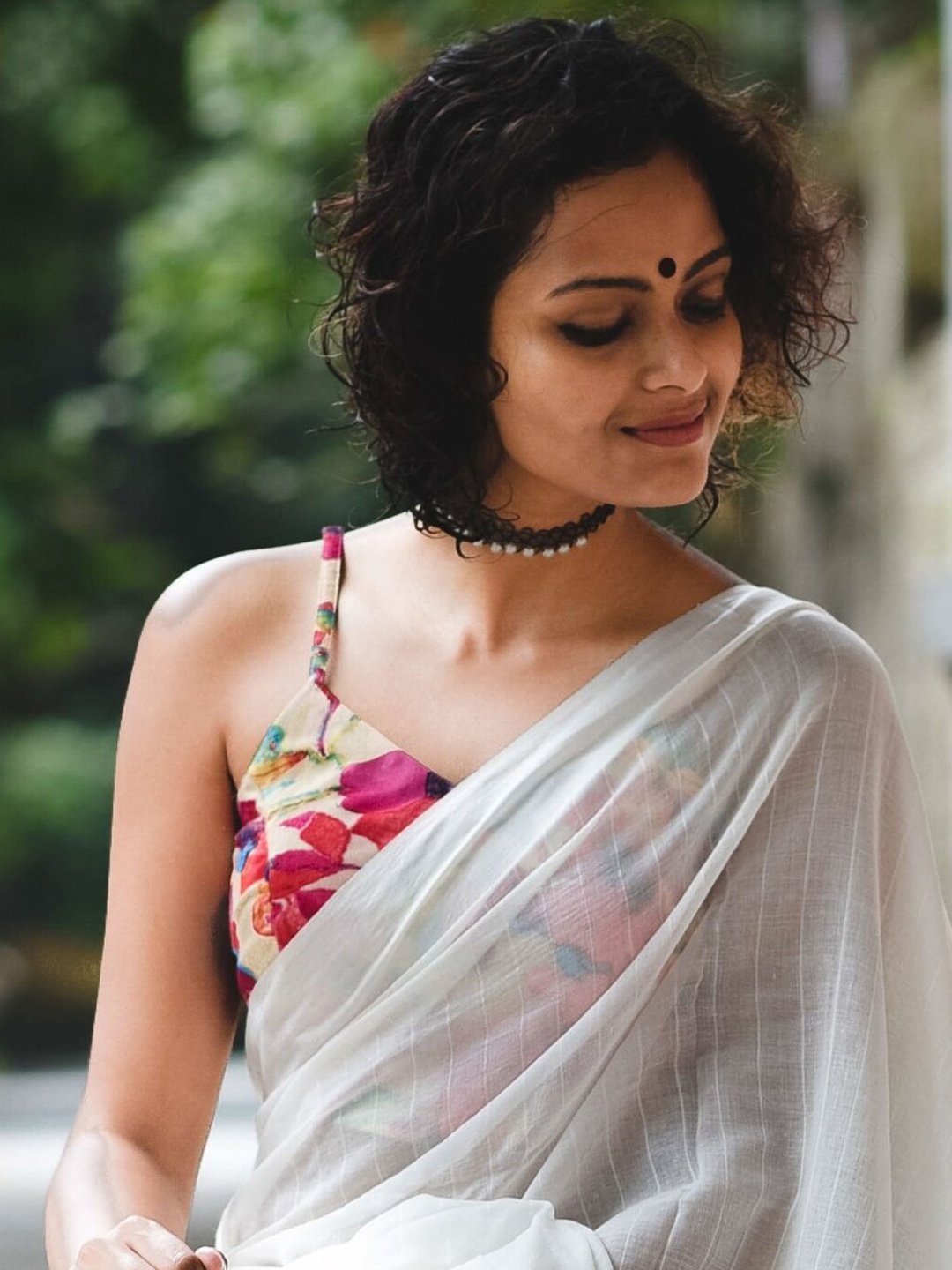 

Suta Women Pink Printed Saree Blouse, Multi
