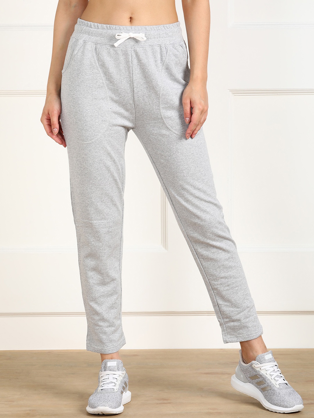 

SHARKTRIBE Women Grey Melange Solid Joggers