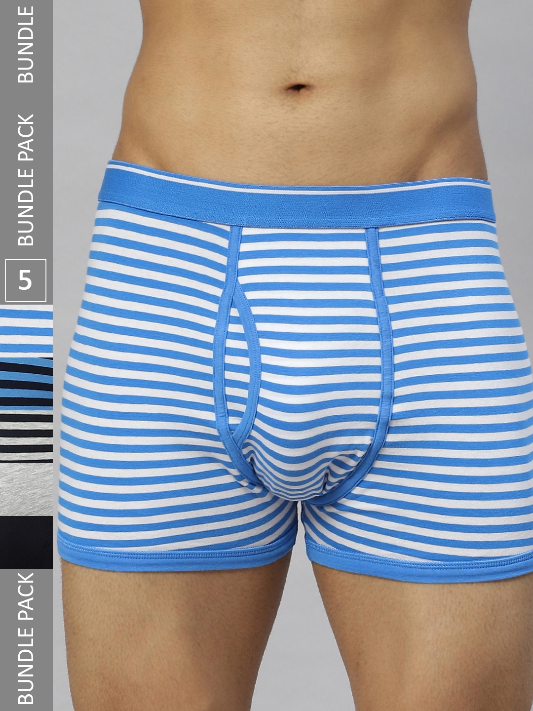 

Marks & Spencer Men Pack of 5 Cotton Rich Cool & Fresh Trunks T144735S, Blue