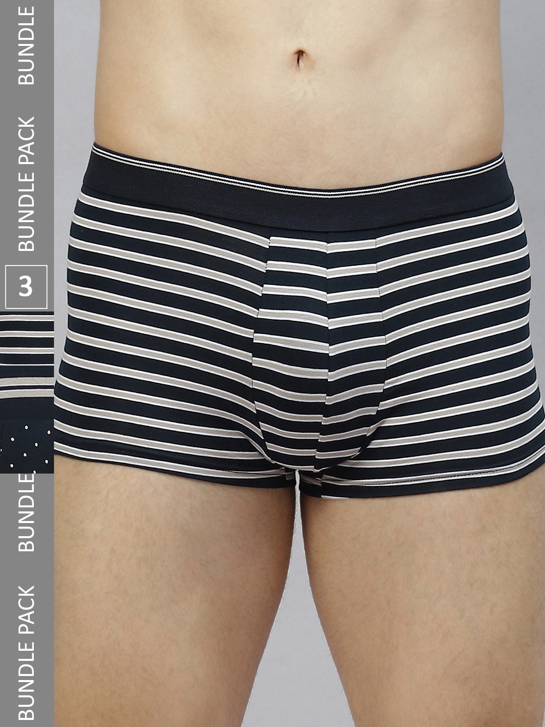

Marks & Spencer Men Pack of 3 Cotton Rich Cool & Fresh Trunks T144105S, Navy blue