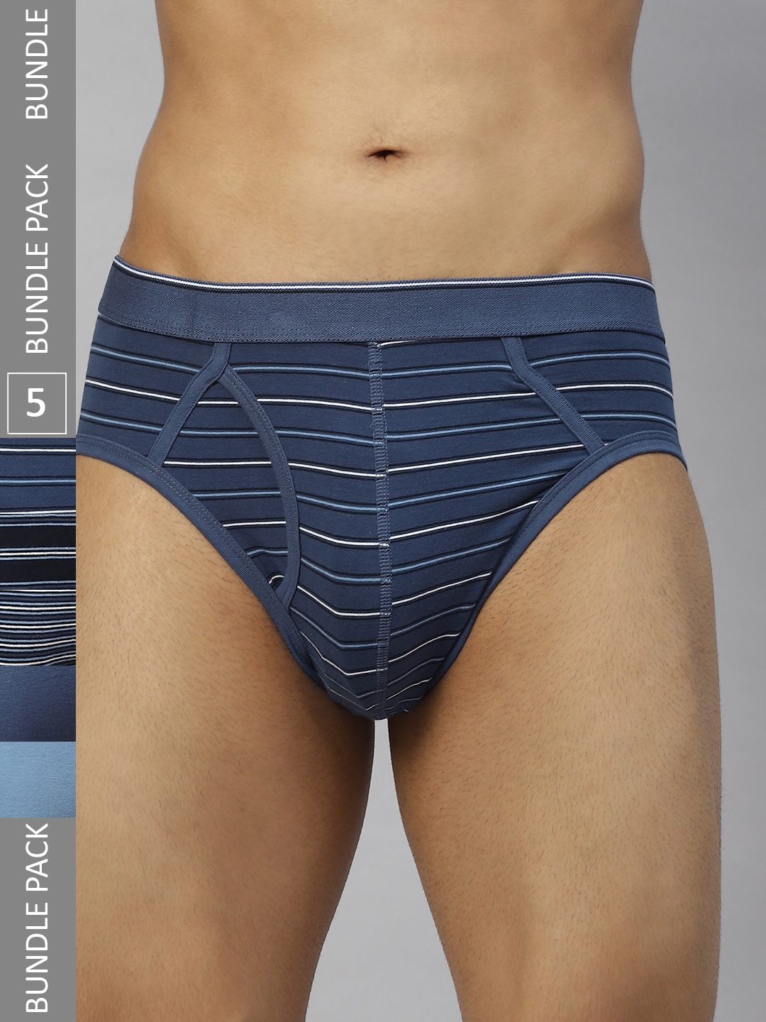 

Marks & Spencer Men Pack of 5 Cotton Rich Cool & Fresh Briefs T146138S, Blue