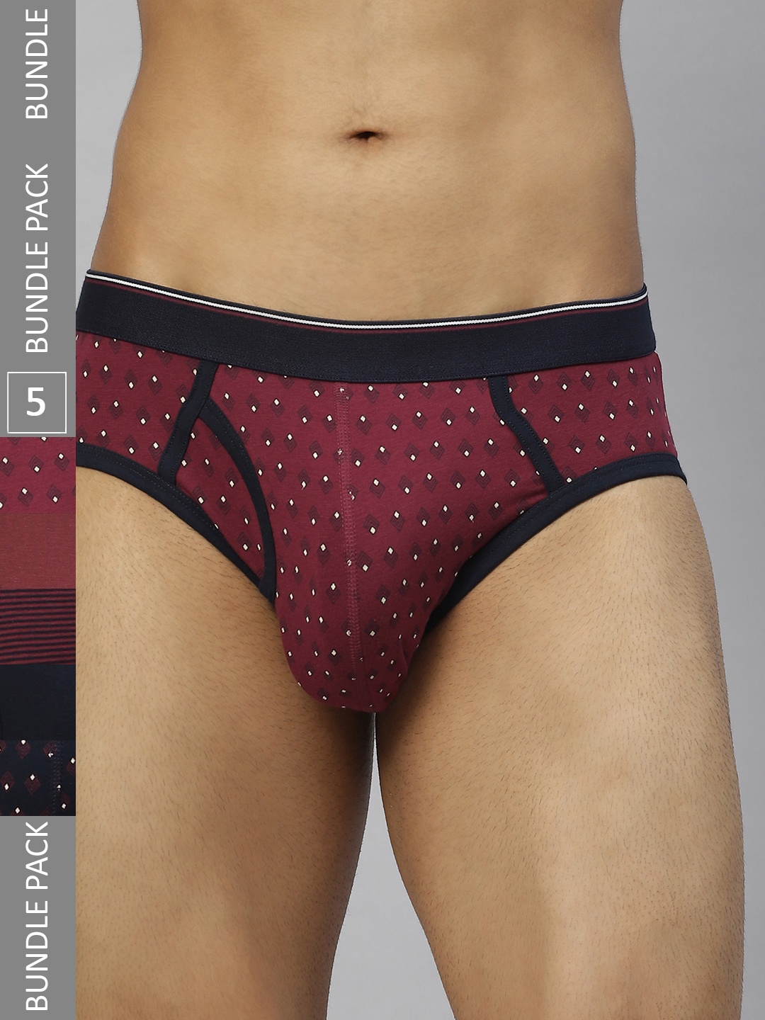 

Marks & Spencer Men Pack of 5 Cotton Rich Cool & Fresh Briefs T146139S, Red