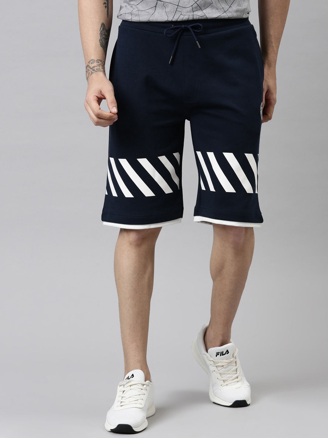 

Proline Active Men Blue Striped Proline Sports Shorts