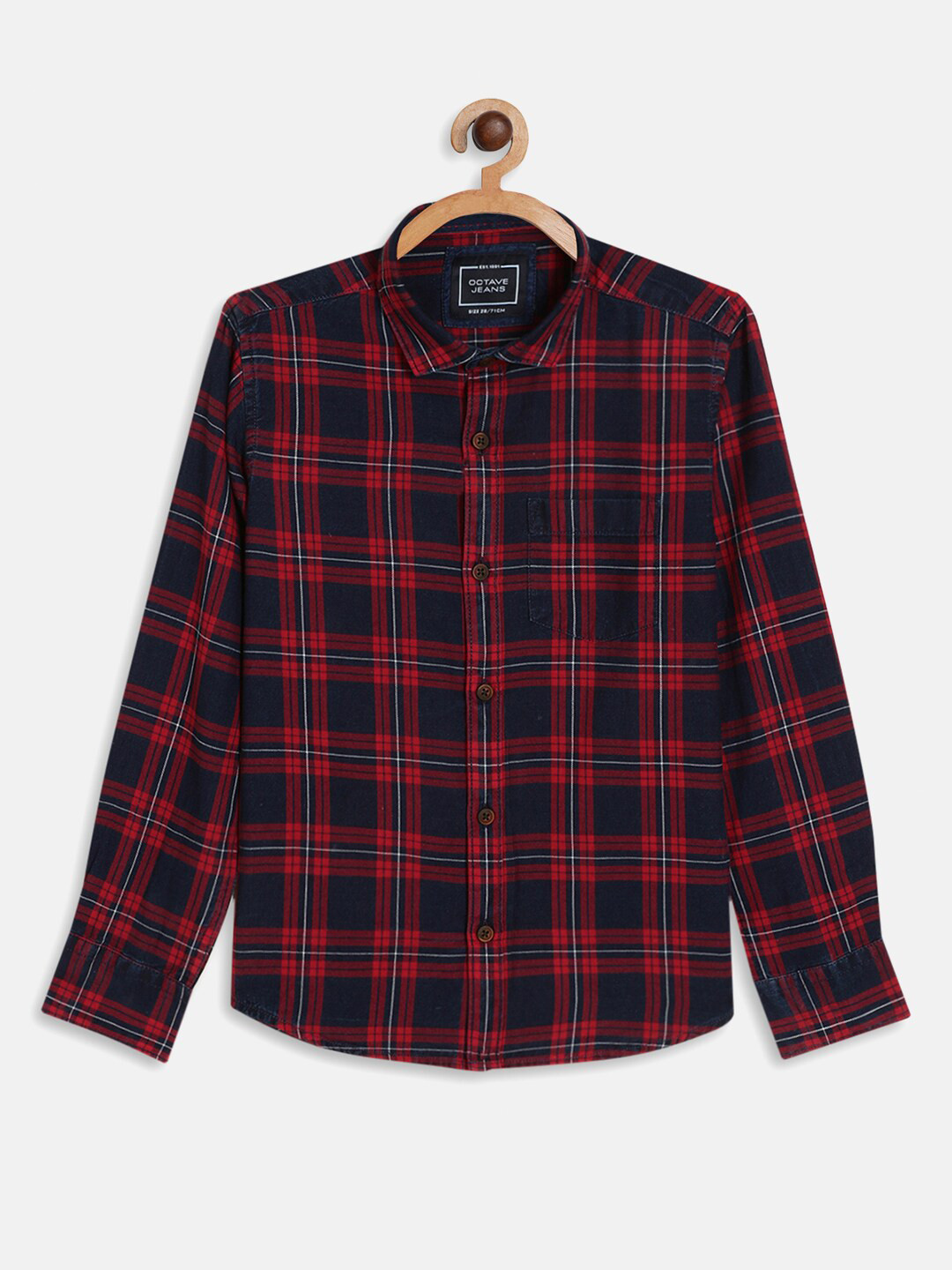 

Octave Boys Red & Black Tartan Checked Casual Shirt