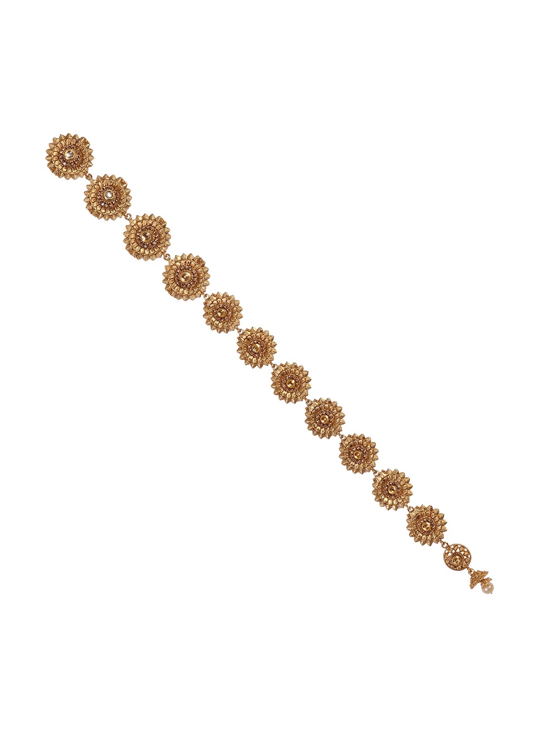 

Sanjog Gold Plated Embellished Hair Jewellery Choti Jadai Billai Kemp Bridal Hair Pin