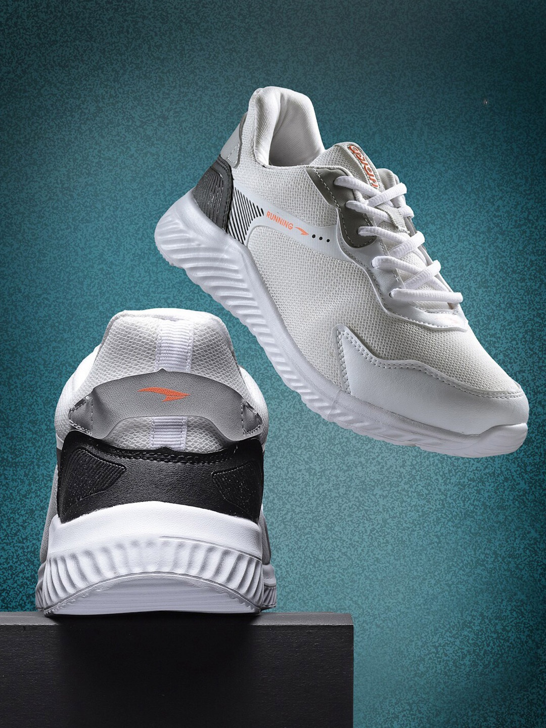 

ASIAN Men White Mesh Running Non-Marking Shoes