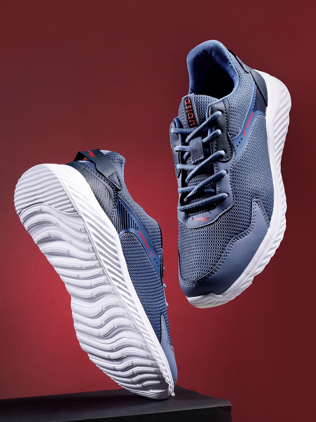 

ASIAN Men Blue Mesh Running Non-Marking Shoes