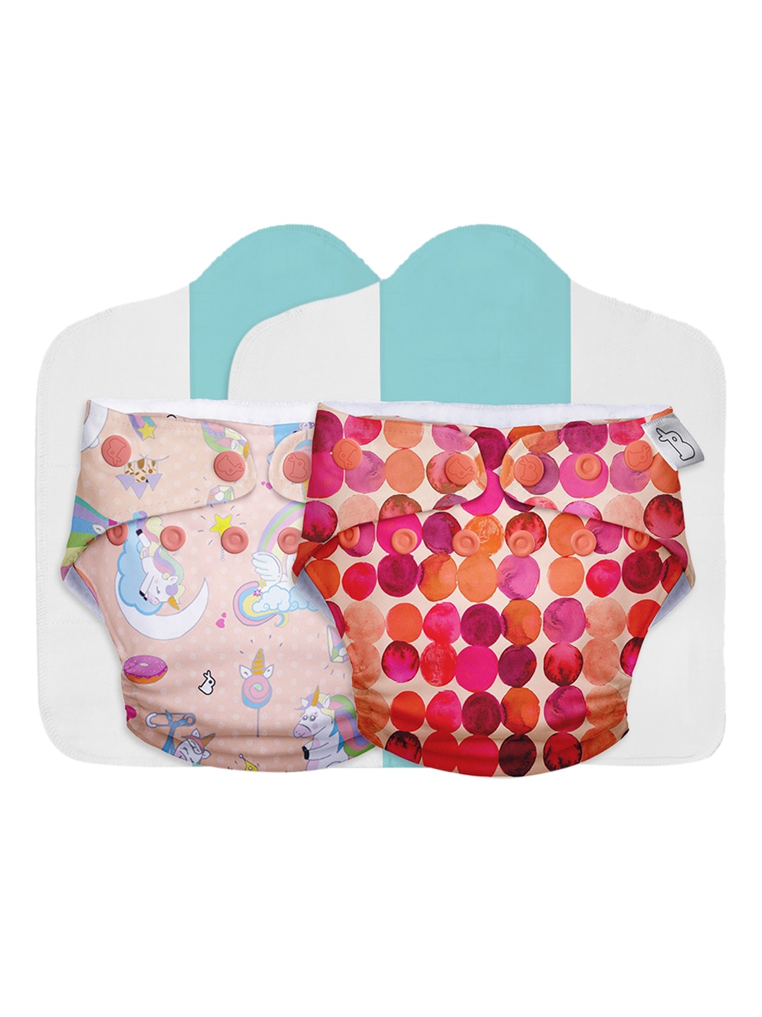 

SuperBottoms Pack of 2 Reusable Cloth Diapers, Multi