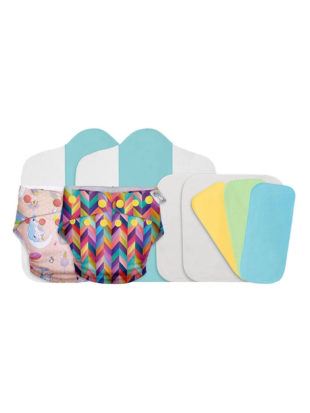 

SuperBottoms Infants Pack Of 2 Multicoloured Printed Cloth Diaper, Multi