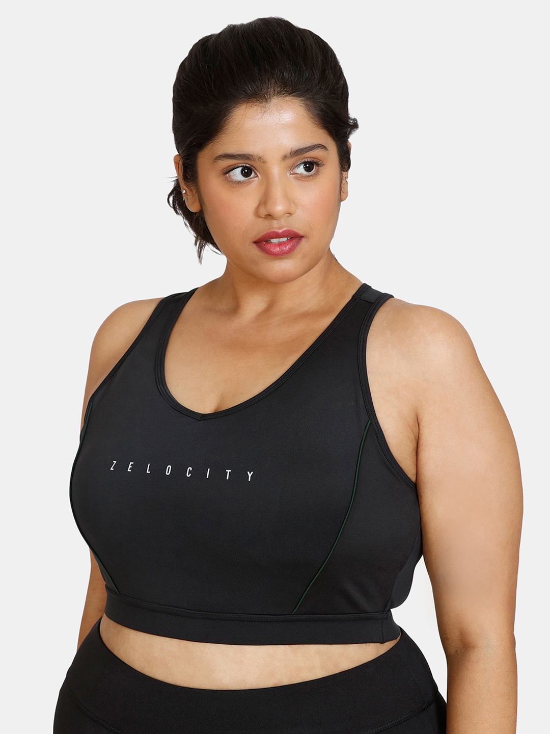 

Zelocity by Zivame Women Black Sports Bra