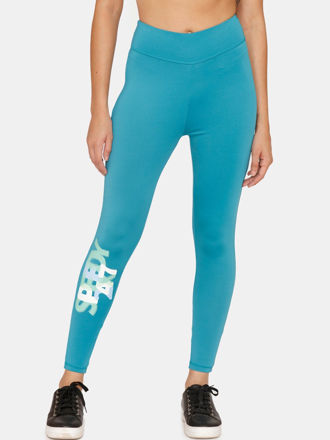 

Zelocity by Zivame Women Blue Solid Tights