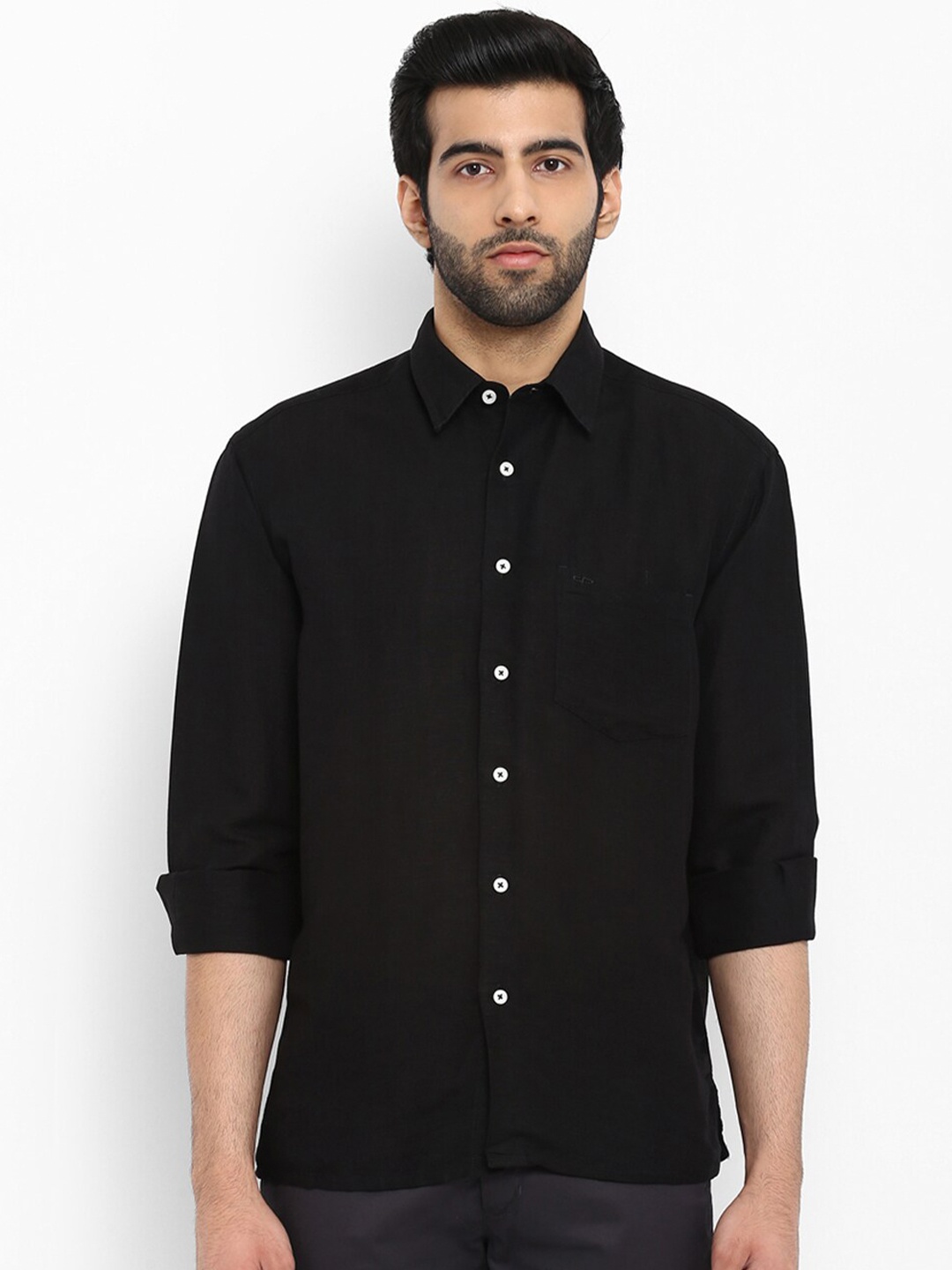 

ColorPlus Men Black Casual Shirt