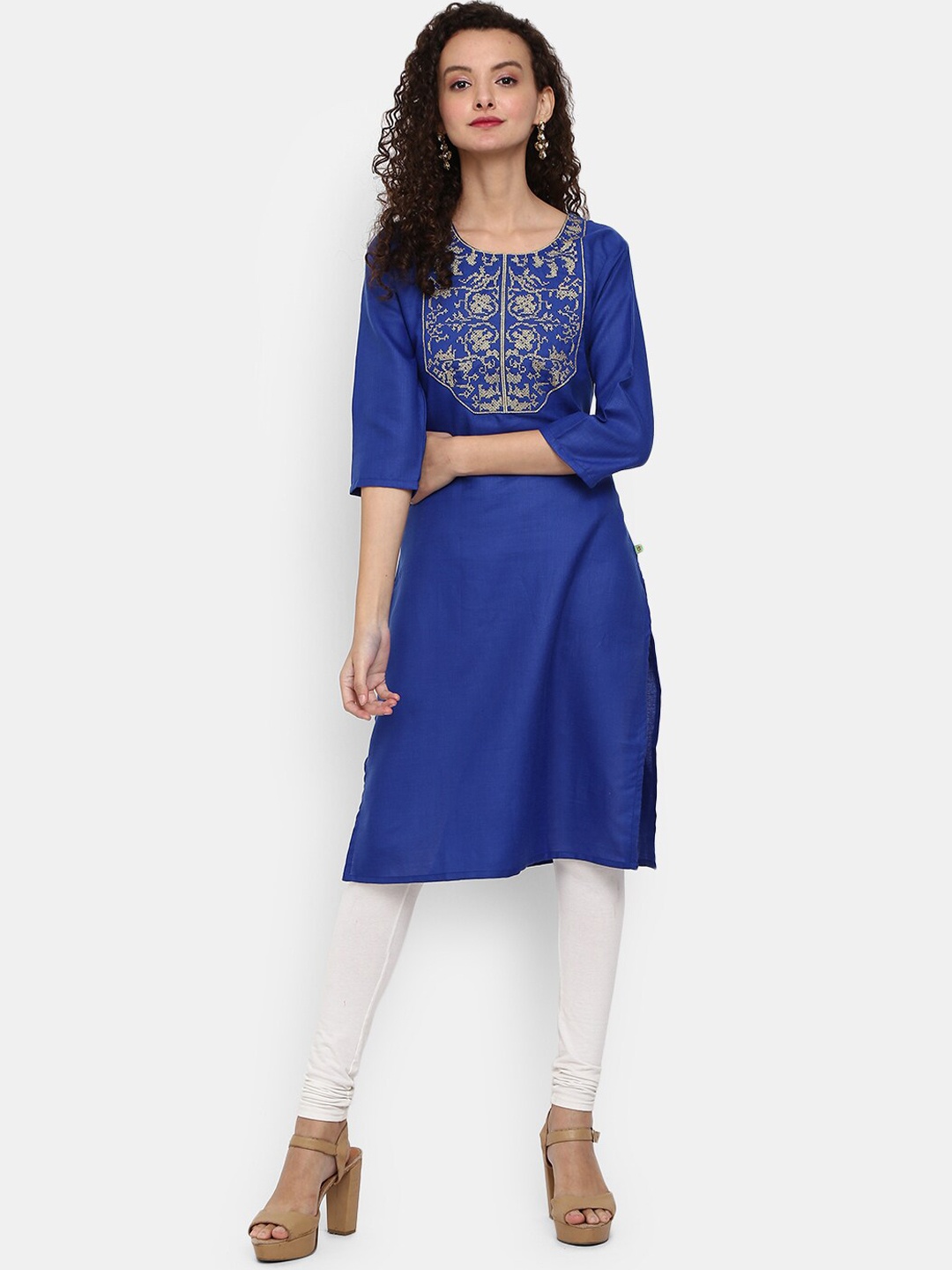 

Desi Mix Women Blue Kurta