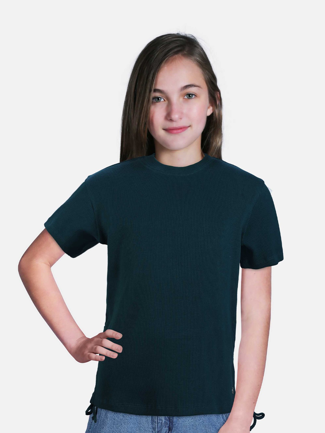 

Gini and Jony Girls Green Round Neck T-shirt
