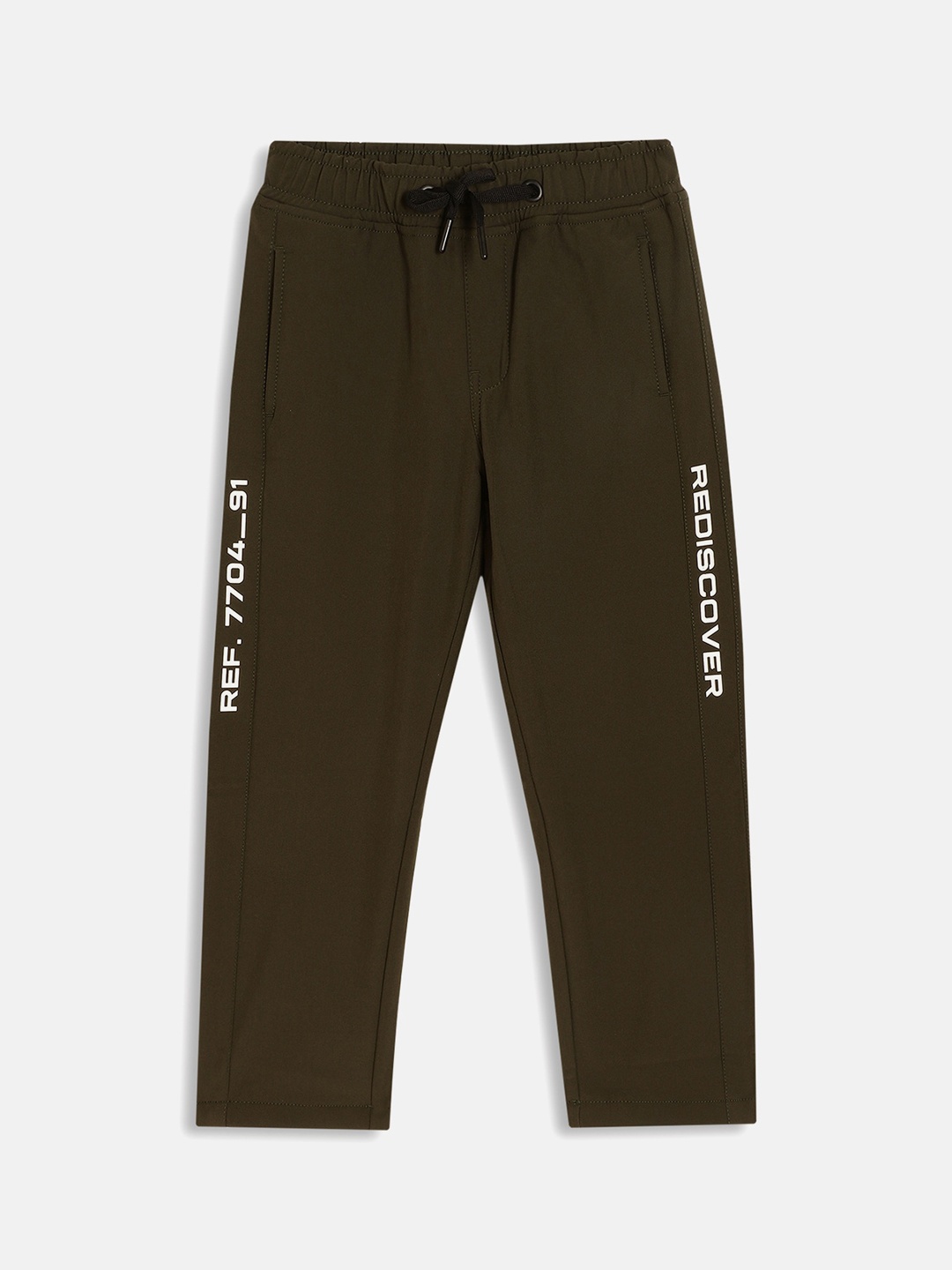 

Octave Boys Olive Green Solid Track Pant