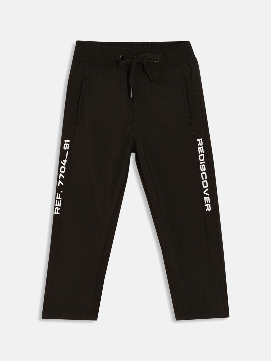 

Octave Boys Black Printed Cotton Track Pants