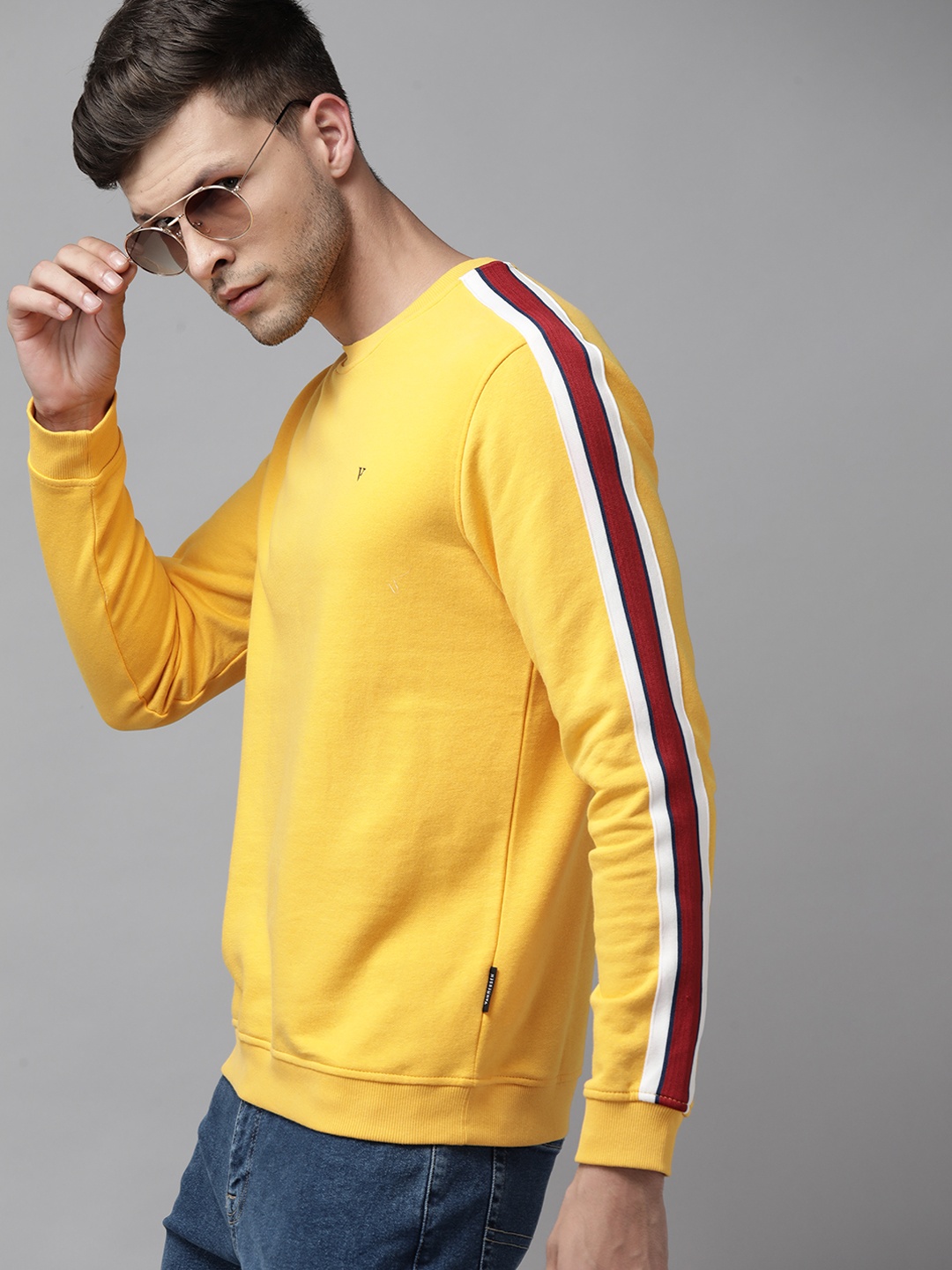 

Van Heusen Men Yellow Solid Sweatshirt