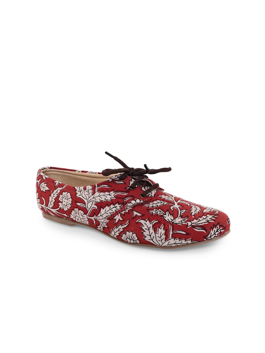 Kanvas Women Brown Printed Oxfords