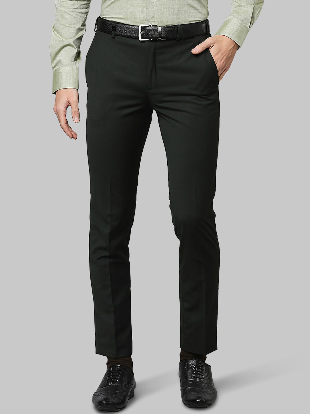 

Park Avenue Men Green Slim Fit Trousers