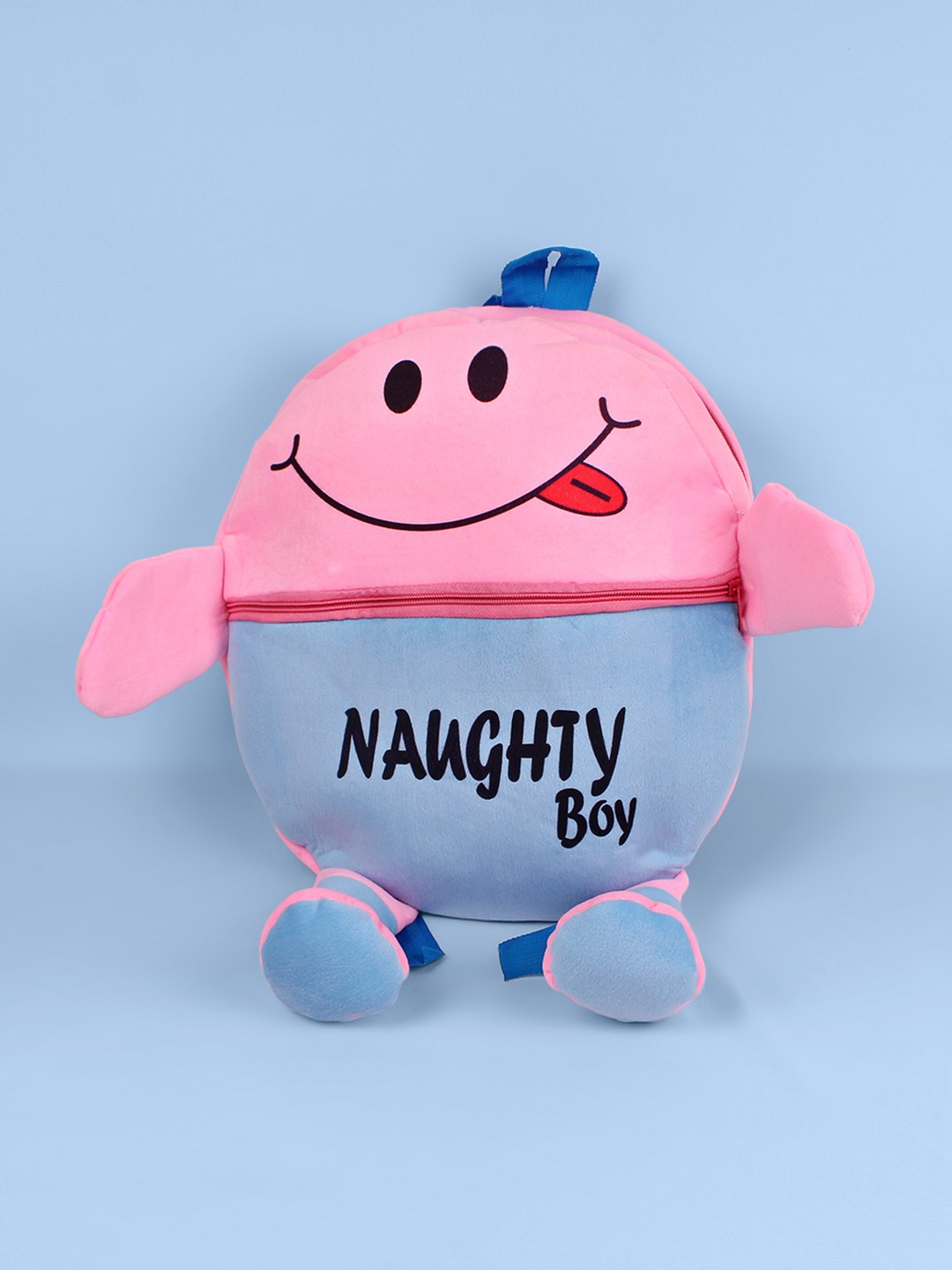 

DukieKooky Kids Colourblocked Emoji Backpack, Blue