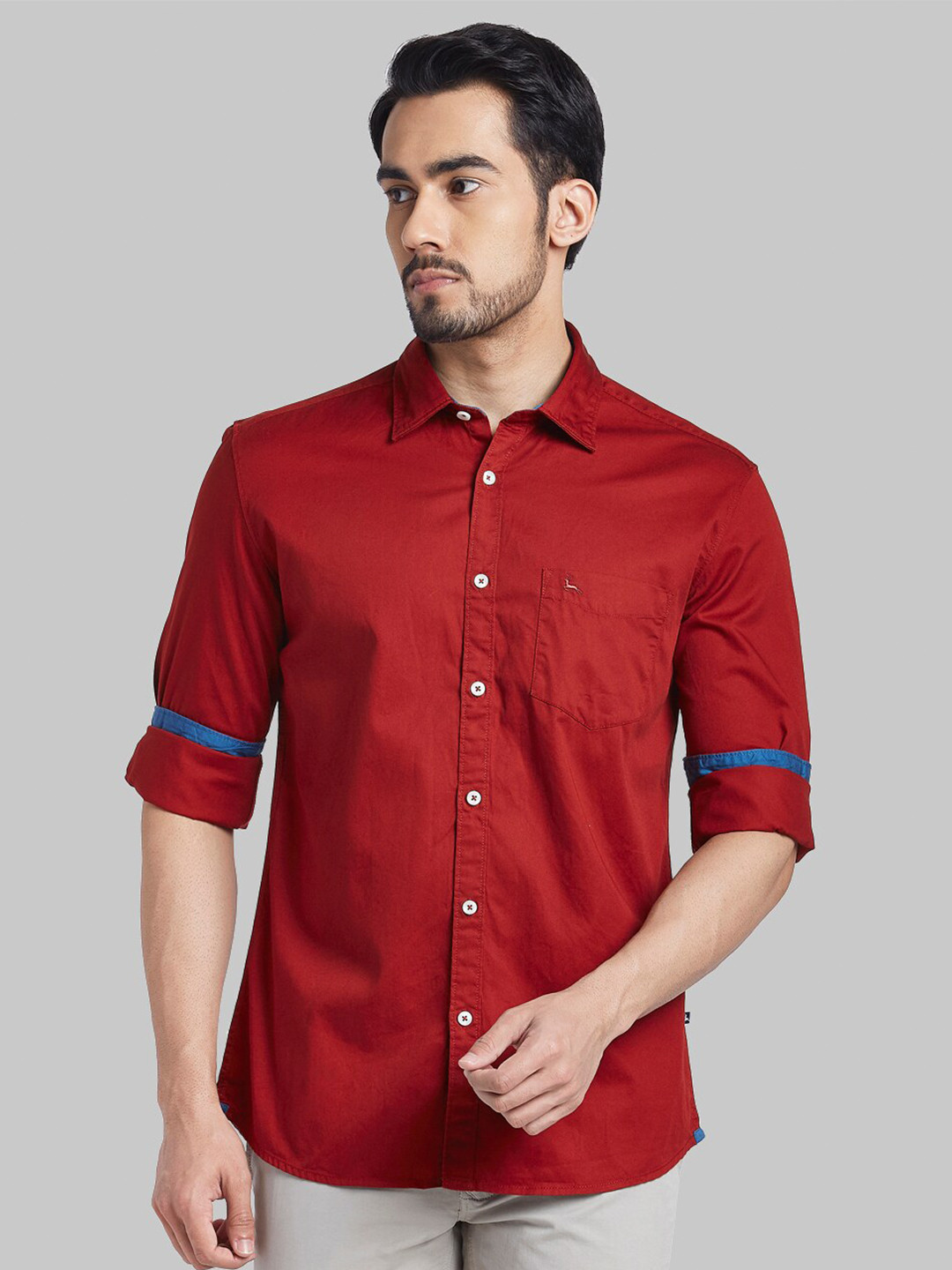 

Parx Men Red Slim Fit Casual Shirt
