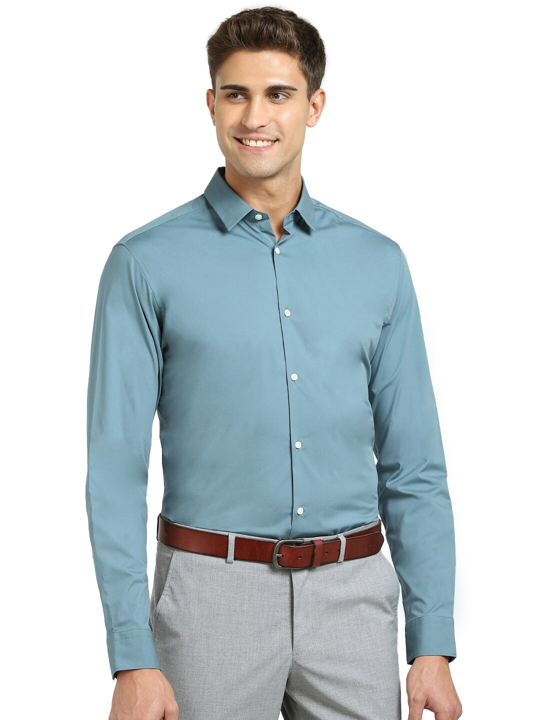 

SELECTED Men Blue Slim Fit Cotton Formal Shirt