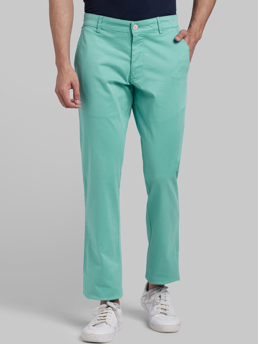 

Parx Men Blue Tapered Fit Trousers